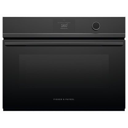 Fisher & Paykel 60cm Compact Built-In Combination Microwave Oven with 22 Functions - Black (Contemporary Series 9)