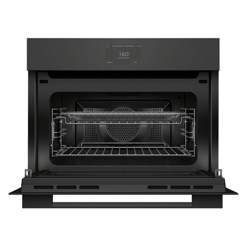 Fisher & Paykel 60cm Minimal Compact Combi-Microwave Oven - Black Glass (Series 7)