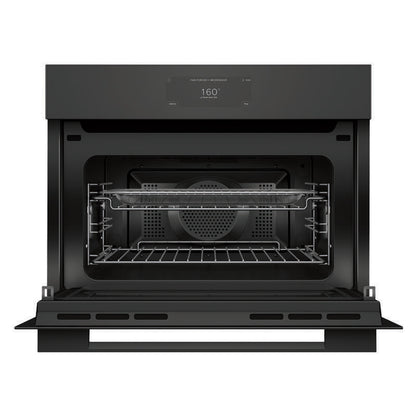 Fisher & Paykel 60cm Minimal Compact Combi-Microwave Oven - Black Glass (Series 9)