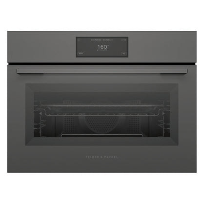 Fisher & Paykel 60cm Minimal Compact Combi-Microwave Oven - Grey Glass (Series 9)