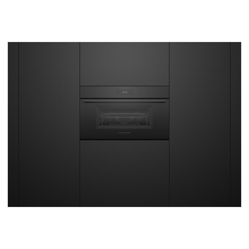 Fisher & Paykel 76cm Built-In Compact Combination Microwave Oven with 17 Functions - Black Glass (Minimal - Series 9)