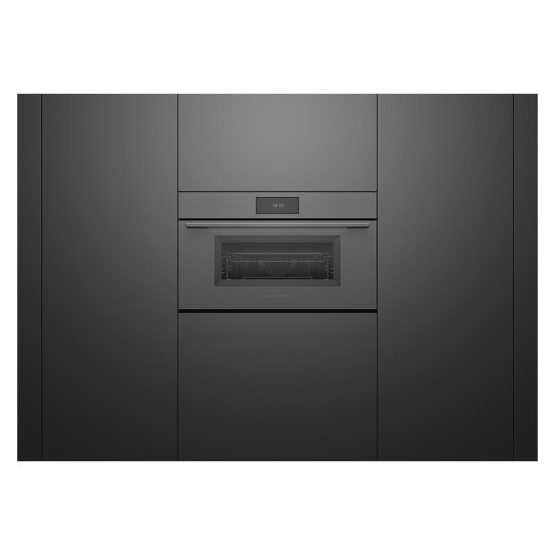 Fisher & Paykel 76cm Combination Built-In Compact Microwave Oven with 17 Functions - Grey Glass (Minimal - Series 9)