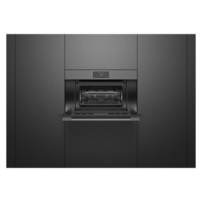 Fisher & Paykel 76cm Combination Built-In Compact Microwave Oven with 17 Functions - Grey Glass (Minimal - Series 9)