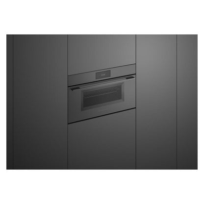 Fisher & Paykel 76cm Combination Built-In Compact Microwave Oven with 17 Functions - Grey Glass (Minimal - Series 9)