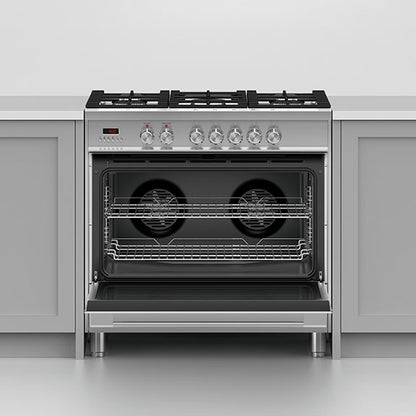 Fisher & Paykel 90cm Series 5 Classic 5 Burner Dual Fuel Cooker
