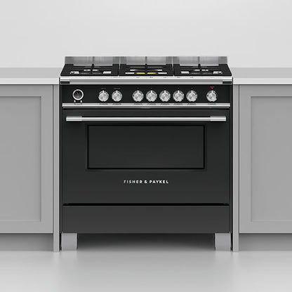 Fisher & Paykel 90cm Series 9 Classic 5 Burner Dual Fuel Pyrolytic Cooker