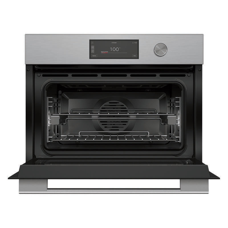Fisher & Paykel 60cm Contemporary Compact Combi-Steam Oven - Brushed Silver Glass (Series 11)