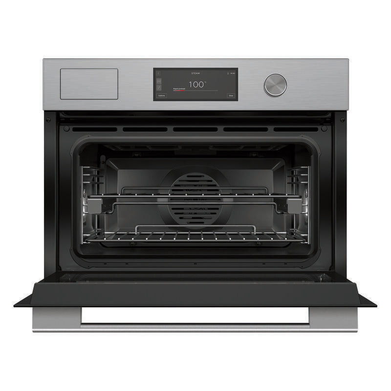 Fisher & Paykel 60cm Contemporary Compact Combi-Steam Oven - Brushed Silver Glass (Series 9)