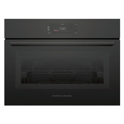 Fisher & Paykel 60cm Minimal Compact Combi-Steam Oven - Black Glass (Series 11)