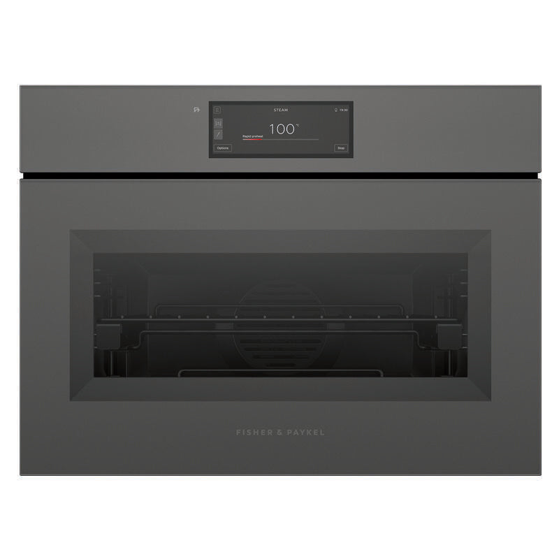 Fisher & Paykel 60cm Minimal Handleless Compact Combi-Steam Oven - Grey Glass (Series 11)