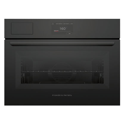 Fisher & Paykel 60cm Minimal Compact Combi-Steam Oven - Black Glass (Series 7)