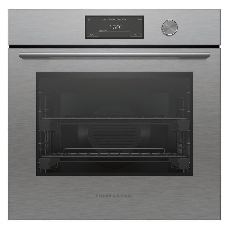 Fisher & Paykel 60cm Contemporary Combi-Steam Oven - Brushed Silver Glass (Series 11)