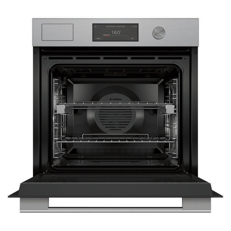 Fisher & Paykel 60cm Contemporary Combi-Steam Oven - Brushed Silver Glass (Series 9)