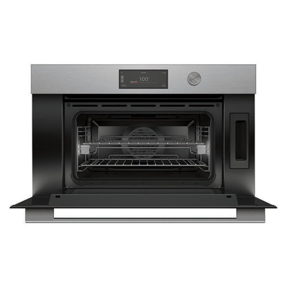 Fisher & Paykel 76cm Contemporary Compact Combi-Steam Oven - Brushed Silver Glass (Series 9)