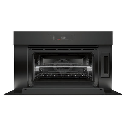 Fisher & Paykel 76cm Minimal Handleless Compact Combi-Steam Oven - Black Glass (Series 9)