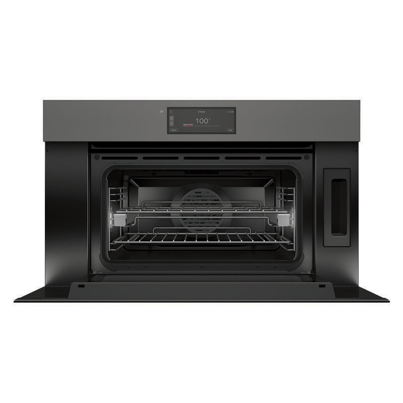 Fisher & Paykel 76cm Minimal Handleless Compact Combi-Steam Oven - Grey Glass (Series 9)