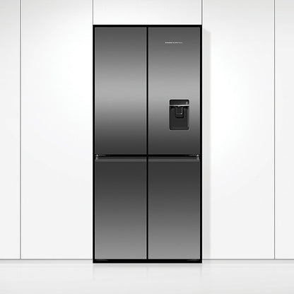 Fisher & Paykel 498L Quad Door Fridge Freezer with Ice & Water Dispenser- Black Stainless Steel (Series 7)