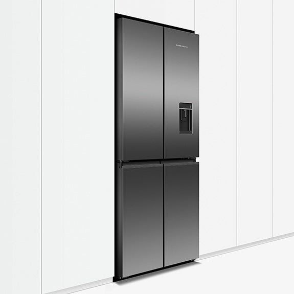 Fisher & Paykel 498L Quad Door Fridge Freezer with Ice & Water Dispenser- Black Stainless Steel (Series 7)
