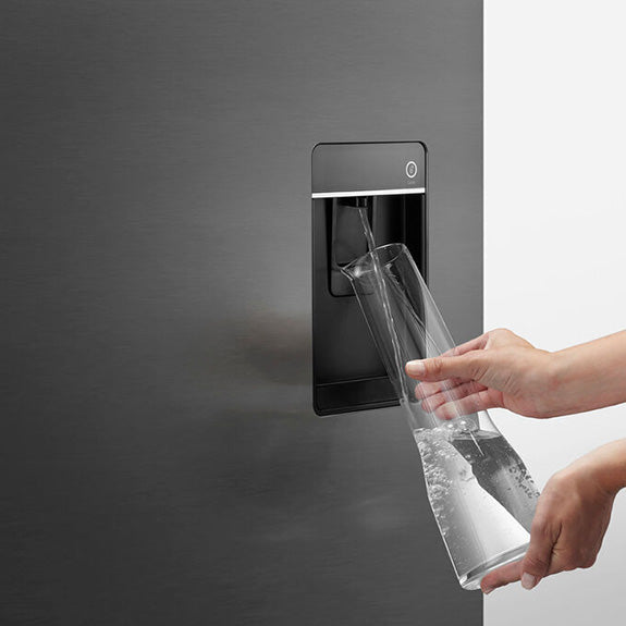 Fisher & Paykel 498L Quad Door Fridge Freezer with Ice & Water Dispenser- Black Stainless Steel (Series 7)