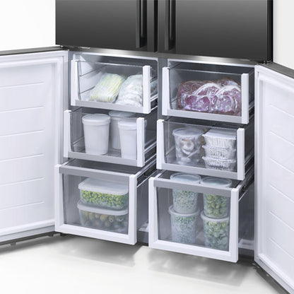 Fisher & Paykel 538L Quad Door Fridge Freezer - Black Stainless Steel (Series 7)
