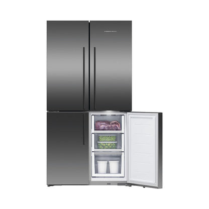 Fisher & Paykel 538L Quad Door Fridge Freezer - Black Stainless Steel (Series 7)