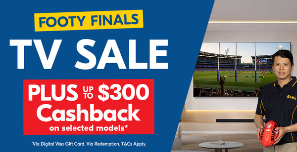 Footy Finals TV Sale + Up to $300 Cashback on Selected Models