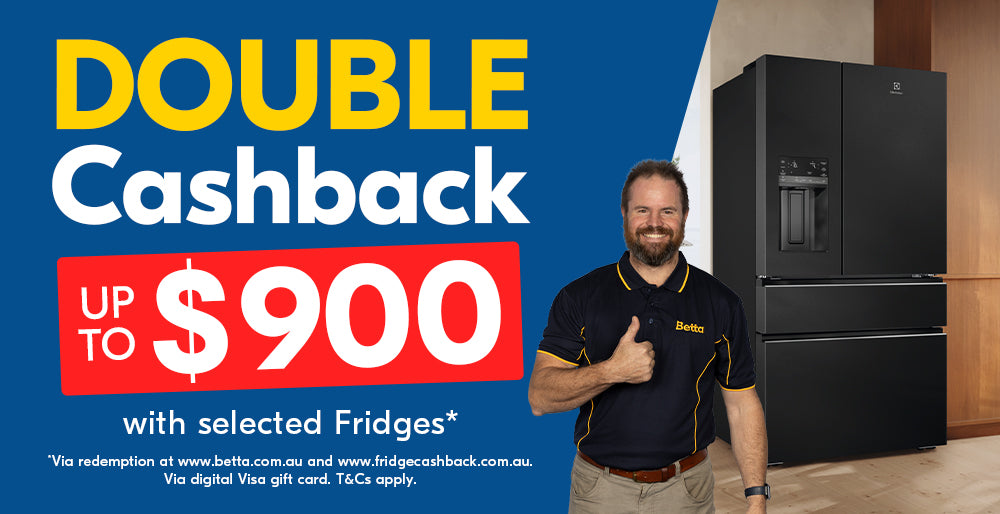 Up to $900 Cashback on selected Fridges