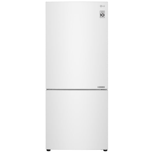 LG 420L Bottom Mount Fridge Freezer -  White