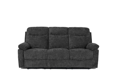 Greyson 3 Seater Recliner Sofa + 2 Single Recliners - Charcoal