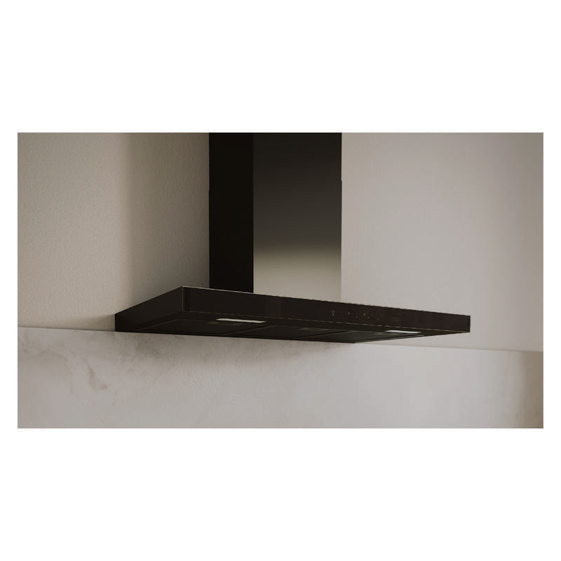 Haier 90cm Box Chimney Wall Mounted Rangehood - Black (600 Series)