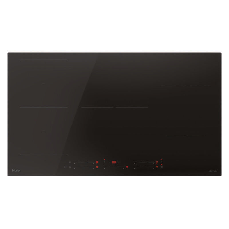 Haier 90cm 5-Zone Induction Cooktop with Flexi Zone - Black Glass (500 Series)