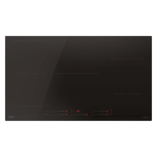 Haier 90cm 5-Zone Induction Cooktop with Flexi Zone - Black Glass (500 Series)