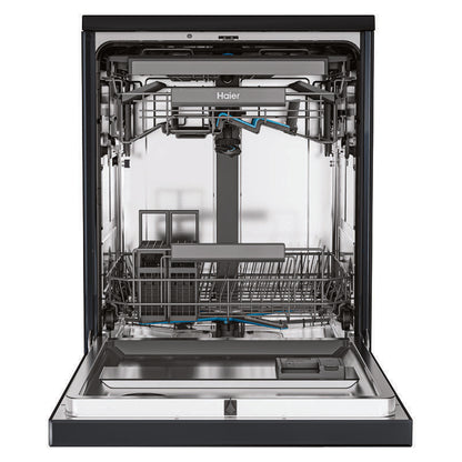 Haier 15 Place Setting Smart Freestanding Dishwasher - Black (600 Series)