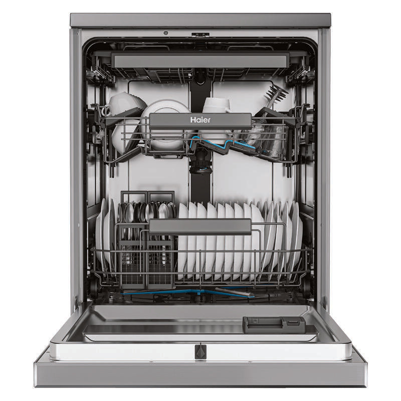 Haier15 Place Setting Smart Freestanding Dishwasher - Satina (600 Series)