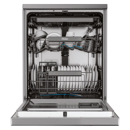 Haier15 Place Setting Smart Freestanding Dishwasher - Satina (600 Series)