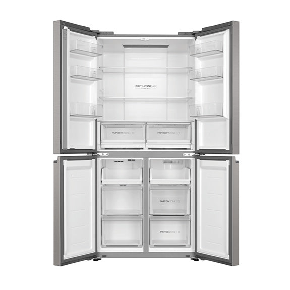 Haier 463L Quad Door Fridge Freezer - Satina (600 Series)