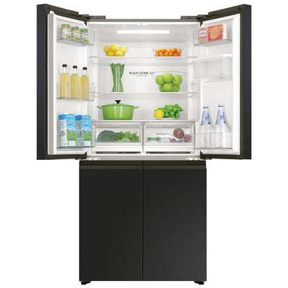 Haier 508L Quad Door Fridge Freezer with Water Dispenser - Black (600 Series)