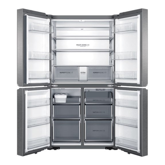 Haier 623L Quad Door Fridge Freezer - Satina (600 Series)