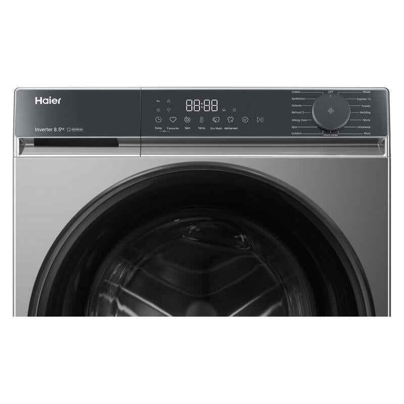 Haier 8.5kg Front Load Washing Machine - Dark (300 Series)