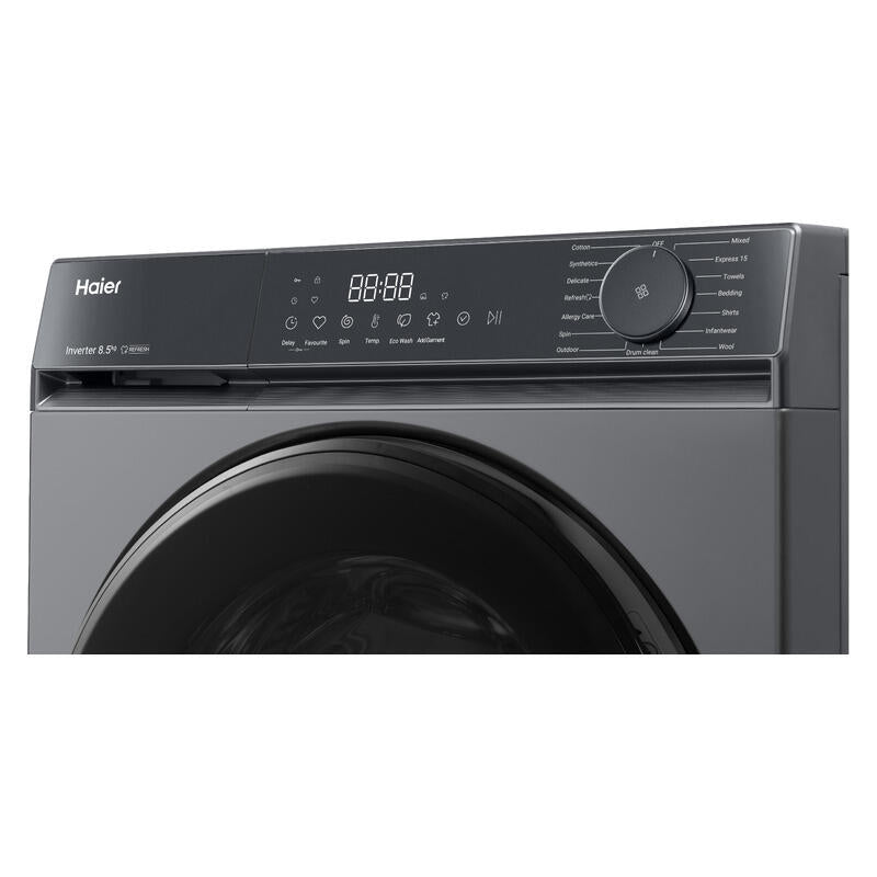 Haier 8.5kg Front Load Washing Machine - Dark (300 Series)