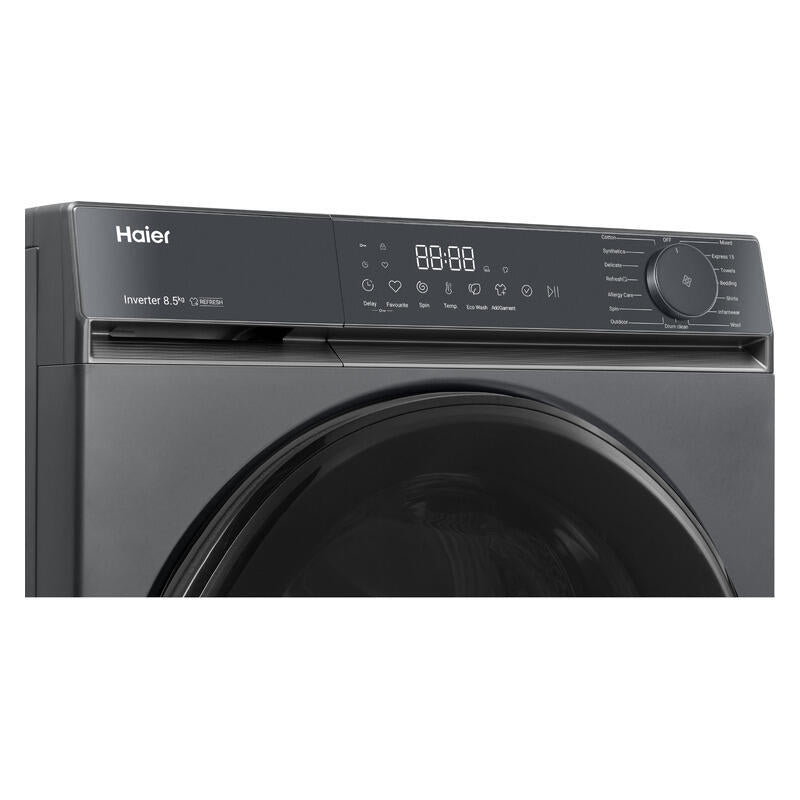 Haier 8.5kg Front Load Washing Machine - Dark (300 Series)