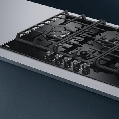 Haier 90cm Gas on Glass Cooktop - Black