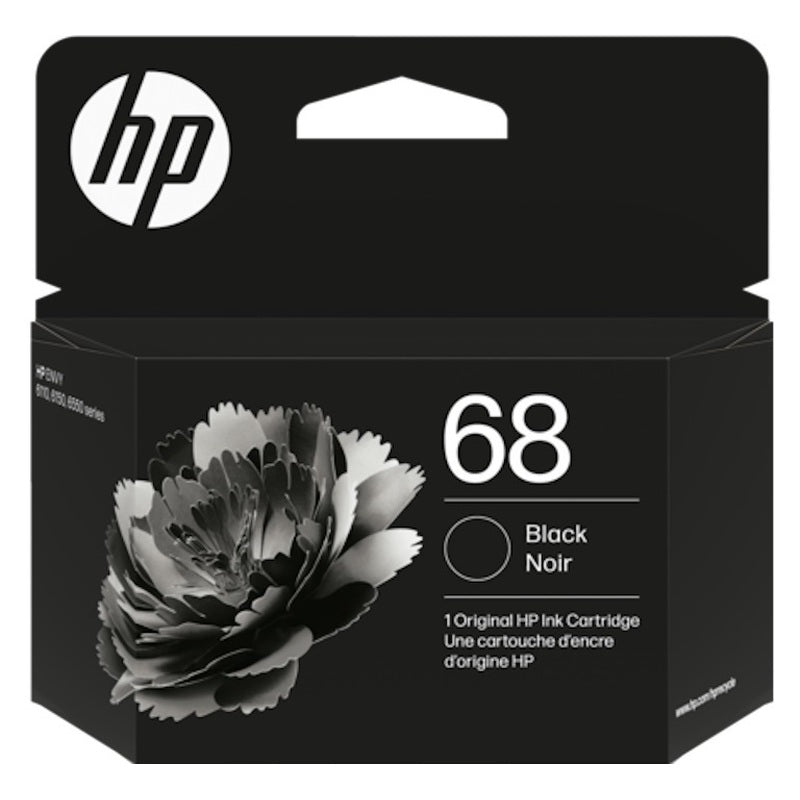 HP 68 Original Ink Cartridge - Black (160 Page Yield, HP Envy 6000 Series Compatible, 7FP21TA)