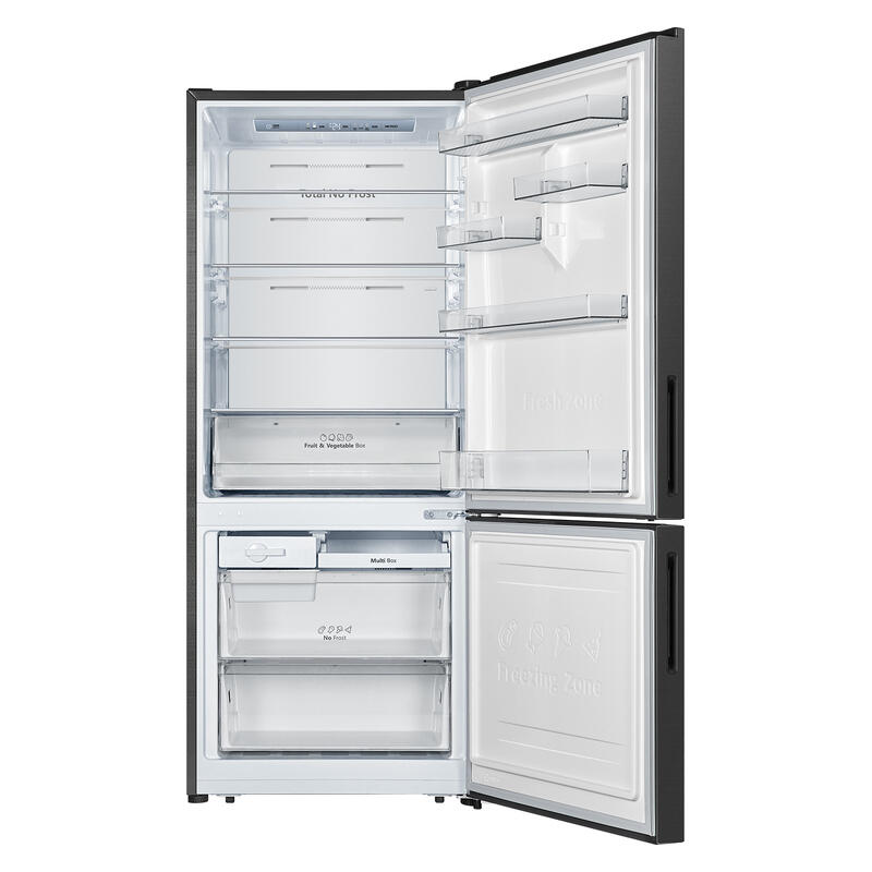 Hisense 417L Bottom Mount Fridge Freezer - Black