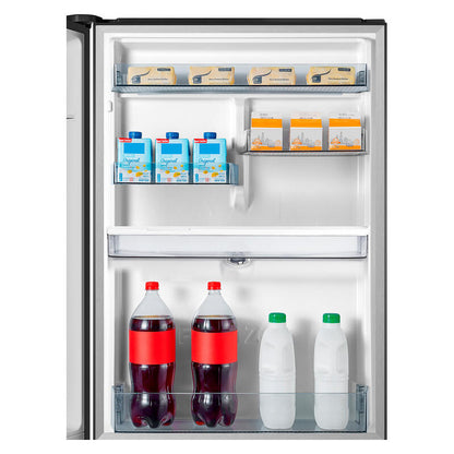 Hisense 415L Bottom Mount Fridge Freezer with Water Dispenser - Stainless Steel