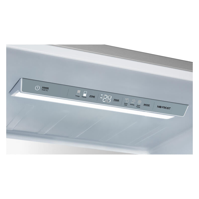 Hisense 415L Bottom Mount Fridge Freezer with Water Dispenser - Stainless Steel
