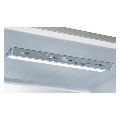 Hisense 415L Bottom Mount Fridge Freezer with Water Dispenser - Stainless Steel