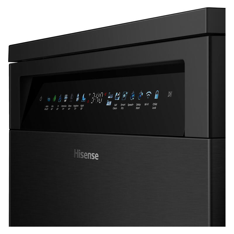 Hisense 16 Place Setting Freestanding Dishwasher - Black (Series 7 - Veroshine)
