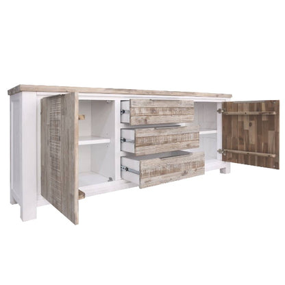 Homestead 2000mm Timber Buffet - White/Wood
