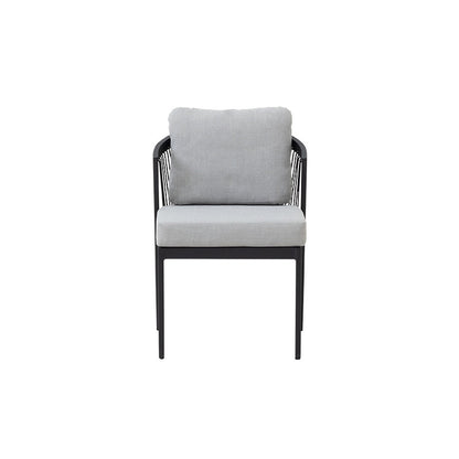Isla 9 Piece Outdoor Dining Setting - Light Grey/Black
